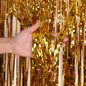 Metallic Gold Foil Shimmer Curtain 3ft x 8ft (92cm x 244cm)