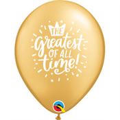 Qualatex The Greatest of All TIme Gold 11" Latex Balloons 25Pc/Bag