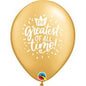 Qualatex The Greatest of All TIme Gold 11" Latex Balloons 25Pc/Bag
