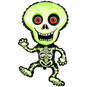 Large Skeleton Foil Balloon – 40" Halloween Decoration – Green, Grey or Fuchsia