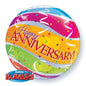 Happy Anniversary Colourful 22"/56cm Bubble Balloon