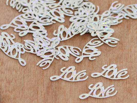 Silver Love Confetti 14g