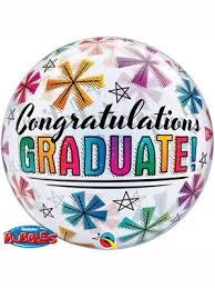 Congratulations Graduate 22"/56cm Bubble Balloon