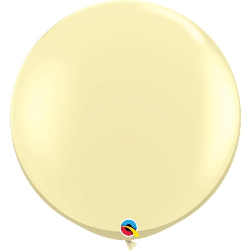Qualatex Ivory Silk 3ft/36" Latex Balloons 2pc/Bag