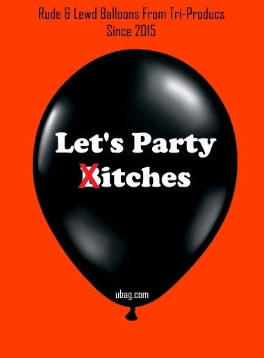 Rude Printed Latex Balloons 18+