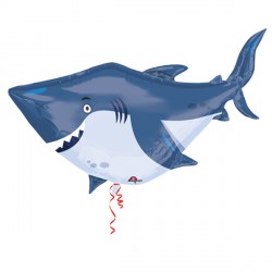 Anagram Ocean Buddies Shark Supershape 40" Foil Balloon