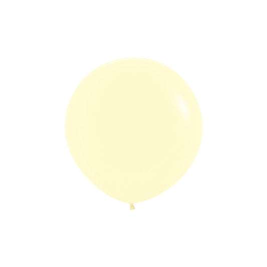 Sempertex Pastel Matte Yellow 24" Latex Balloons 3pk