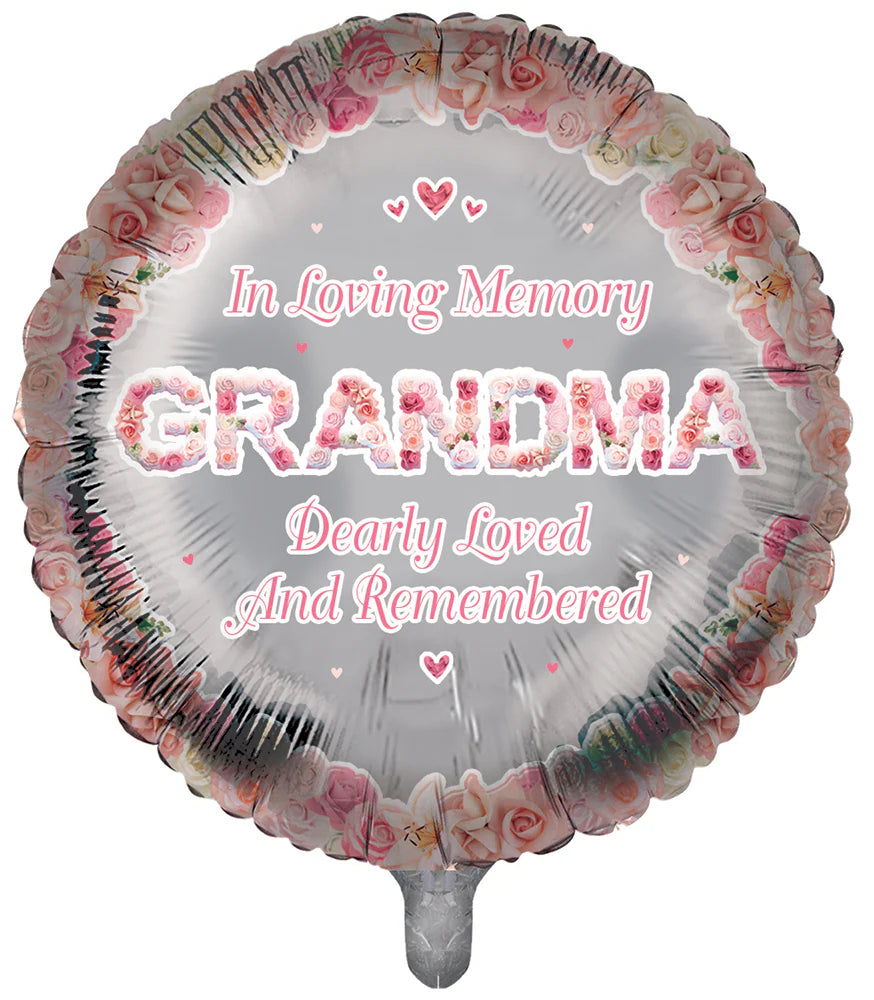 In Loving Memory Grandma 18-inch Round Foil Balloon