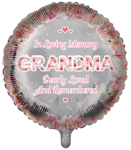 In Loving Memory Grandma 18-inch Round Foil Balloon