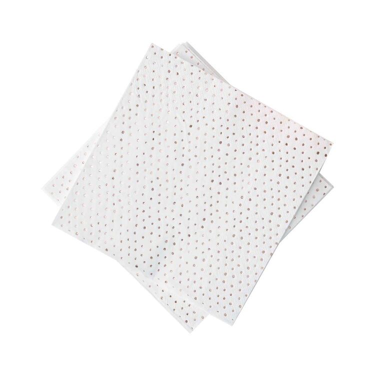 Ginger Ray Spotty Pick & Mix Rose Gold Wedding Napkins 16pc