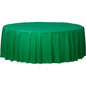 Round Plastic Table Cover 84"/213cm | Festive Green