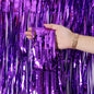 Metallic Purple Foil Shimmer Curtain 3ft x 8ft (92cm x 244cm)