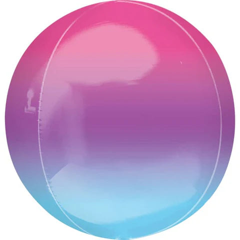 Ombre Purple & Blue Round Orbz XL 15" / 38cm Balloon
