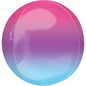 Anagram Ombre Purple & Blue Round Orbz XL 15" / 38cm Balloon