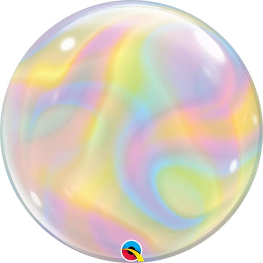 Qualatex Deco Iridescent Swirl 22"/56cm Bubble Balloon