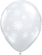 Qualatex Snowflakes & Sparkles Diamond Clear 11" Latex Balloons 50Pc/Bag