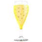 Bubbly Wine Glass Shape 39" Foil Balloon