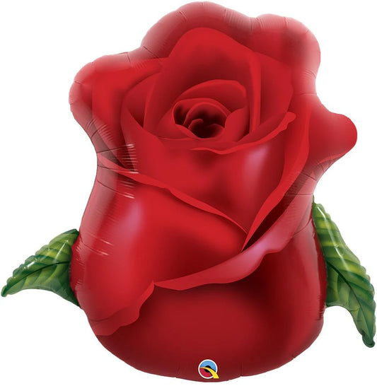 Qualatex Red Rose Bud Shape 33" Foil Balloon