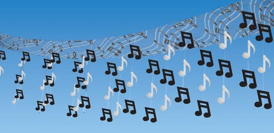 Amscan Rock and Roll Party Musical Note Ceiling Decoration 10ft