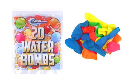 Water Bombs Assorted Neon Colours 20 pack