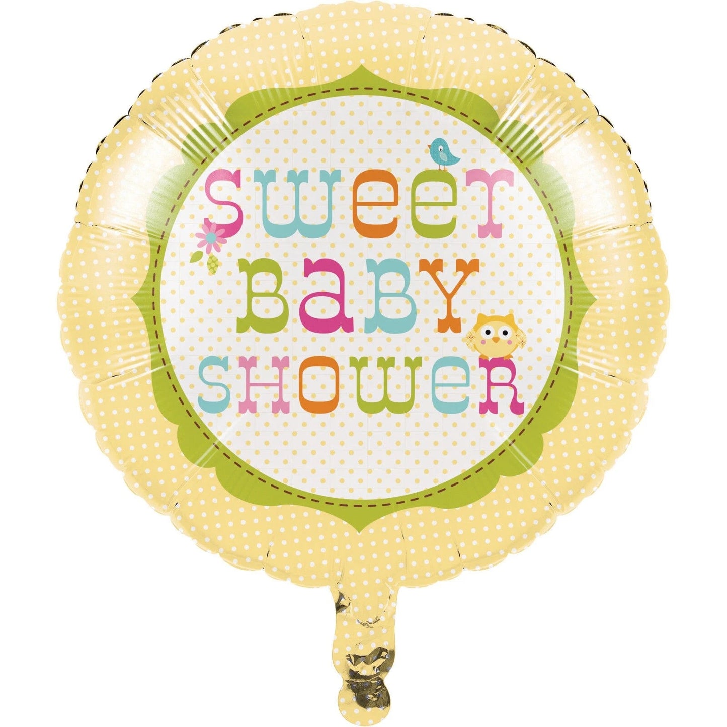 Creative Converting Baby Shower Happi Tree Round Metallic Balloon, 18-Inch