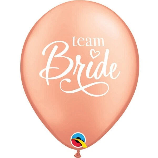 Qualatex Team Bride Rose Gold 11" Latex Balloons 25Pc/Bag