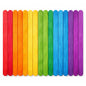 Wooden Lolly Sticks Coloured Natural Craft Model Making 48pc