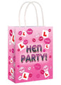 Henbrandt Bright Pink Hen Party Gift Paper Loot Bag