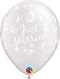 Qualatex Just Married Butterflies 11" Latex Balloons 25Pc/Bag