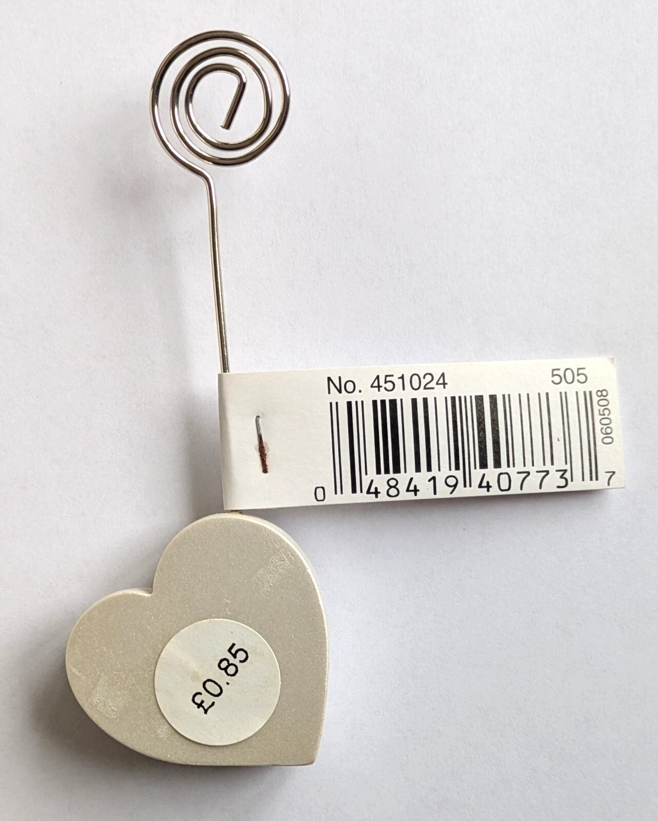 Amscan Place Card Holder White Diamond Heart 11.2 cm
