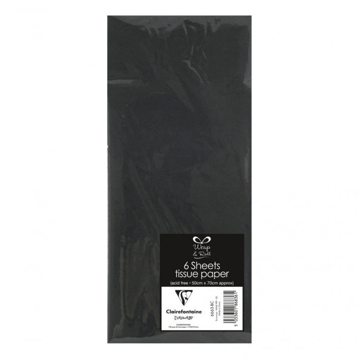 Clairefontaine Wrap & Roll Tissue Paper Sheets 50cm x 70cm (6 Sheets)