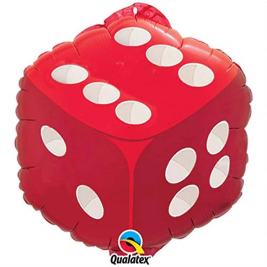 Red Casino Dice Shape 18" Foil Balloon