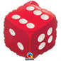 Red Casino Dice Shape 18" Foil Balloon