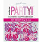 Pink, Purple & Silver Happy 21st Birthday Confetti 14g