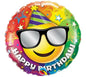 Qualatex Smiley with Shades Happy Birthday 18" Foil Balloon
