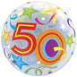 Brilliant Stars 50th 22"/56cm Bubble Balloon