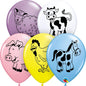 Qualatex Farm Animals 11" Latex Balloons 25Pc/Bag