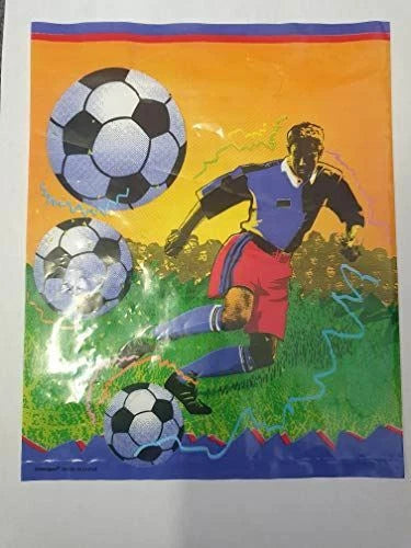 Unique Football Soccer Loot Party Bags 18cm x 23cm (8pc)