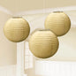 Amscan Gold 9.5" Paper Lanterns 3pc including String