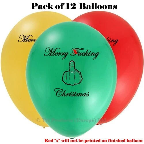 Rude Printed Latex Balloons 18+