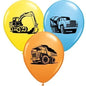 Qualatex Construction Vehicles 11" Latex Balloons 25Pc/Bag