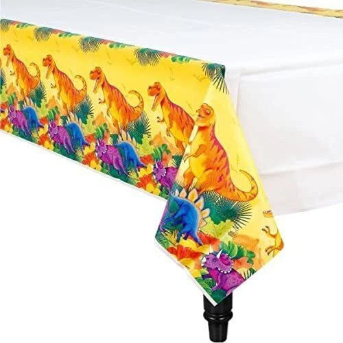 Dinosaur Prehistoric Birthday Party Plastic Table Cover 54" x 96"