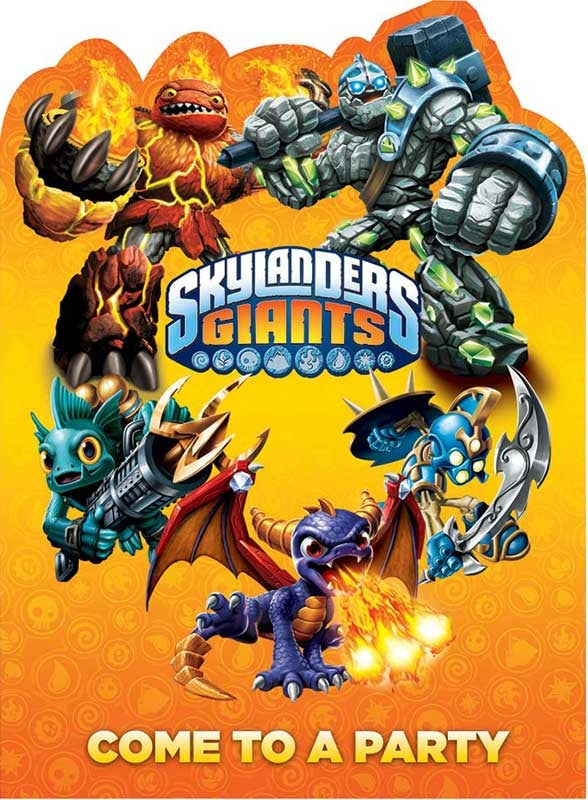 Skylanders Giants Party Invites with Envelopes 6pc