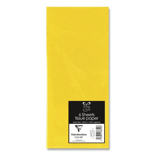 Clairefontaine Wrap & Roll Tissue Paper Sheets 50cm x 70cm (6 Sheets)