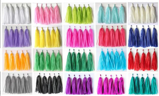 Tissue Paper Garland Tassel 5pc