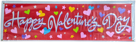 Happy Valentines Day Giant Sign Banner 165cm x 51cm