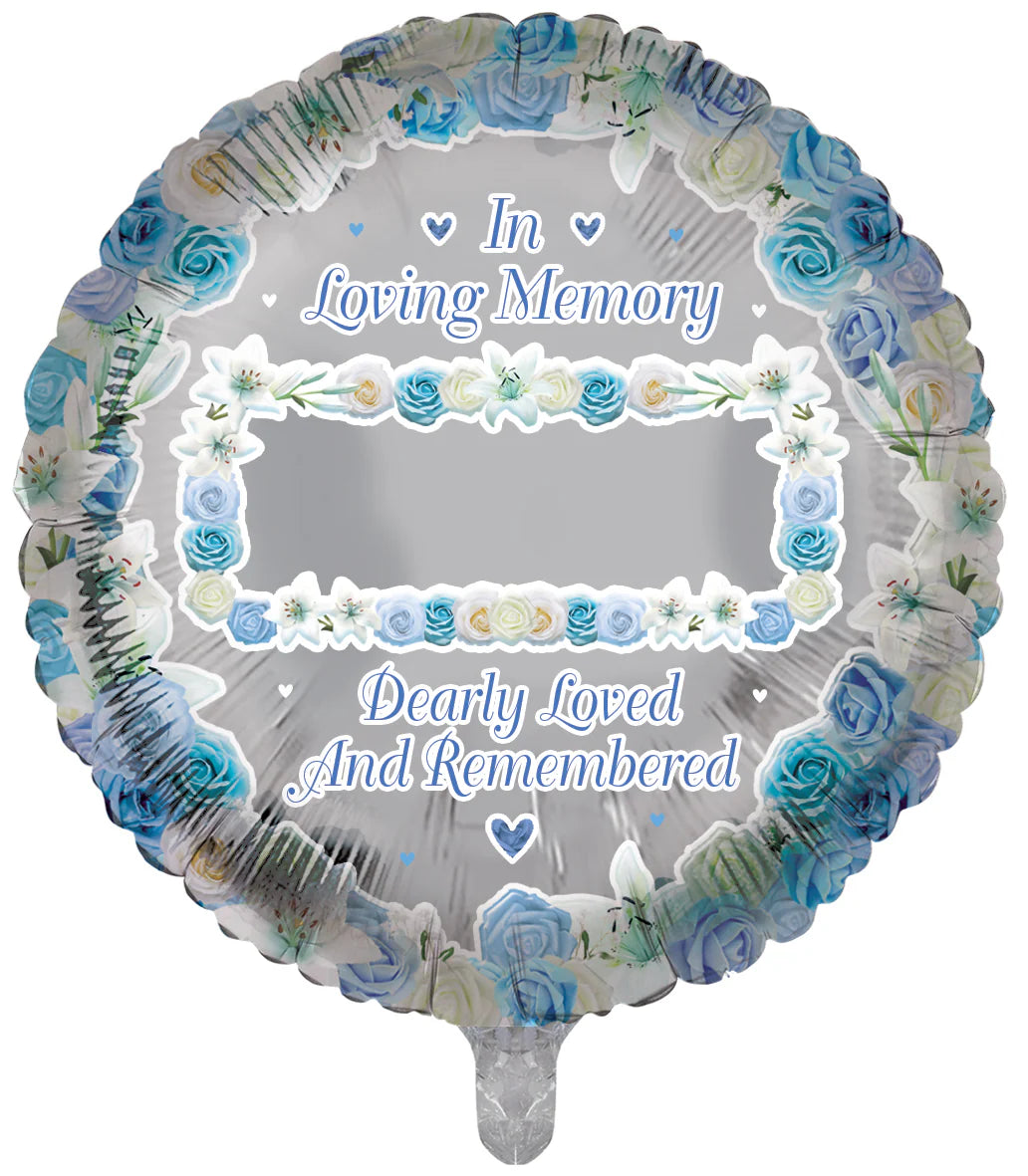 In Loving Memory Male Personalised 18-inch Round Foil Balloon