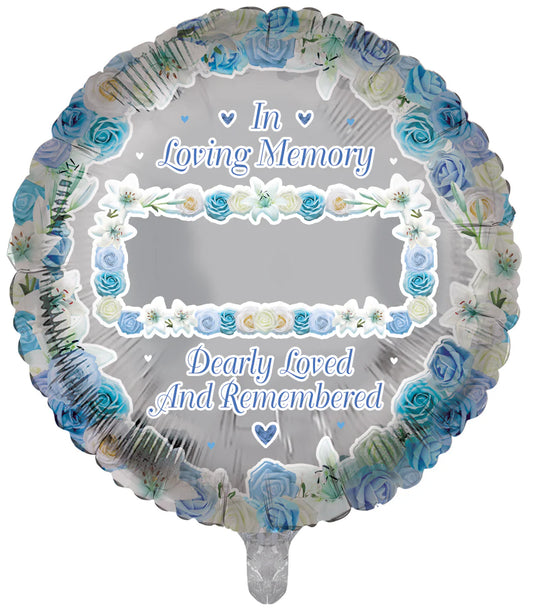 In Loving Memory Male Personalised 18-inch Round Foil Balloon