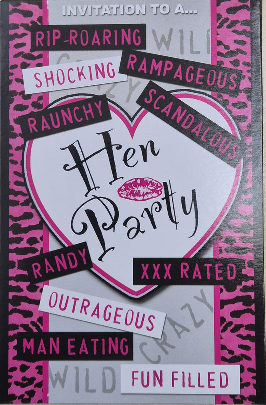 Hen Party Invites 6pc